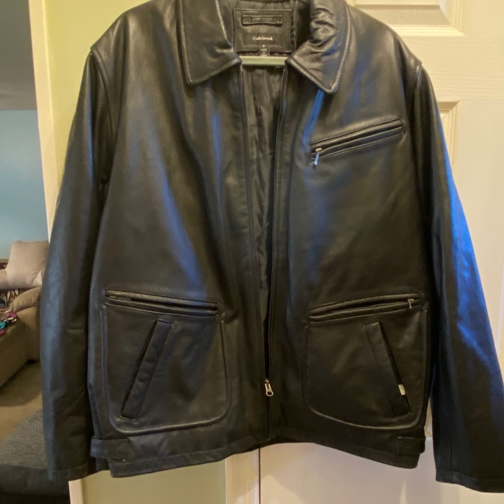 Men’s Zip up leather jacket